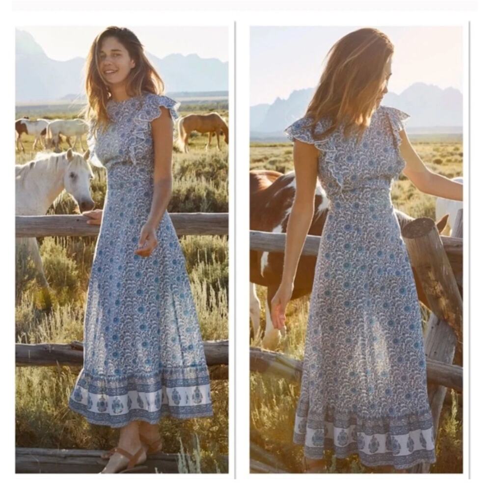 Christy Dawn The Quinn Dress in Nilah Floral RARE Cotton Size M Made in USA - Picture 2 of 9